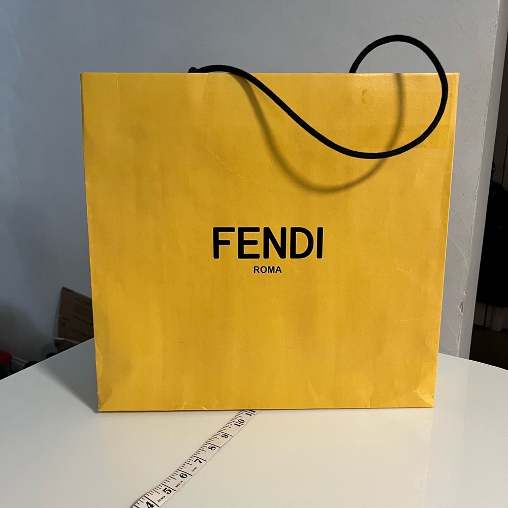 Fendi Mustard Yellow Tote with Black Accents
